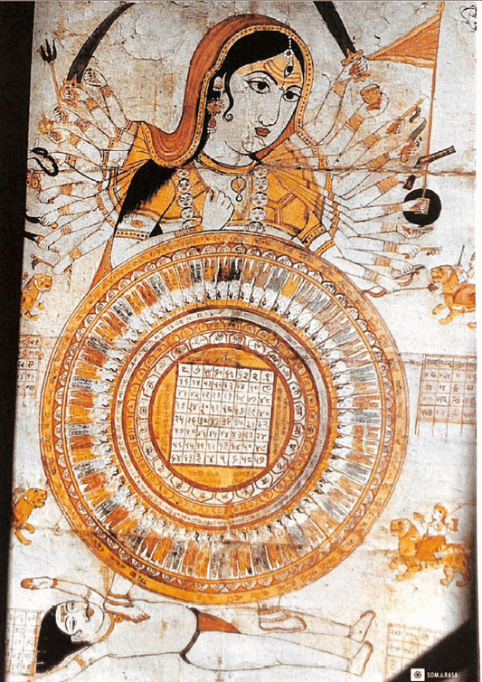 Devi with Yogini Chakra: The Tantric Mandala of Sacred Feminine Power
