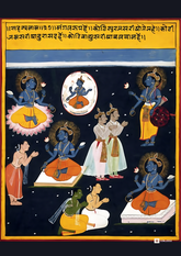 Vishnu Sahasranama Manuscript – Five Forms Worshipped (A3 Poster)