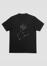 Virgo – The Sacred Perfectionist (Black Zodiac Series – Unisex/Oversized T-Shirt)