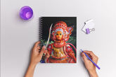 Blazing Spirit – Red Theyyam Ritual Performer (A5 Notepad)