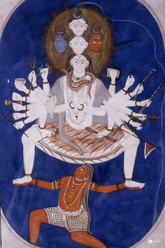 Cosmic Shiva in Dance – Five-Headed Form with Ganga Descent (16x24 Poster)