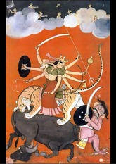 Durga Slaying Mahishasura – Triumph of Divine Power (A3 Poster)