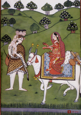 Shiva-Parvati with Ganesha – Sacred Family Harmony (A3 Poster)