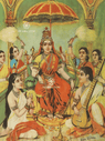 Ambika by Raja Ravi Varma Press - Fine Art Print (18×24)
