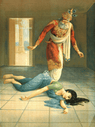 Dasharatha Kaikeyi Vilap by Raja Ravi Varma Print (18×24)