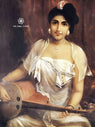 Lady Playing the Swarabat - Raja Ravi Varma Portrait (18 × 24 in Poster)