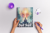 Dhyanam Nirvanam Notepad (A5 Size) – “Meditation is Liberation” Spiral Journal