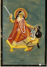 Bagalamukhi – Kalighat Painting Reprint (A3 Poster)