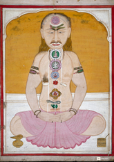 Yogin in Meditation – Kundalini & Chakra System (A3 Poster)