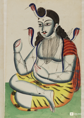 Shiva Mahayogin – Kalighat Painting Reprint (A3 Poster)