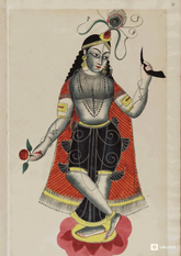 Balarama Dancing – Kalighat Painting Reprint (A3 Poster)