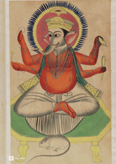 Ganesha – Kalighat Painting Reprint (A3 Poster)