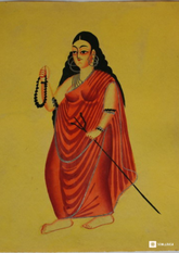 Bhairavi – Kalighat Painting Reprint (A3 Poster)