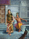 Radha and Krishna - M.V. Dhurandhar Puranic Painting (18 × 24 in Poster)
