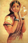 The Milkmaid - Raja Ravi Varma Portrait Study (16 × 24 in Poster)