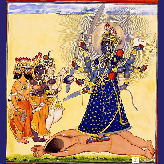 Bhadrakali Worshipped by the Gods: The Radiance of Divine Power