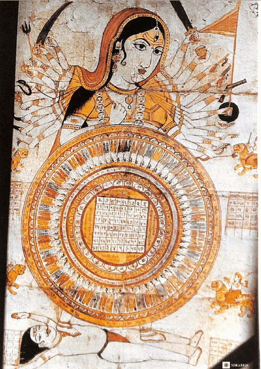 Devi with Yogini Chakra: The Tantric Mandala of Sacred Feminine Power