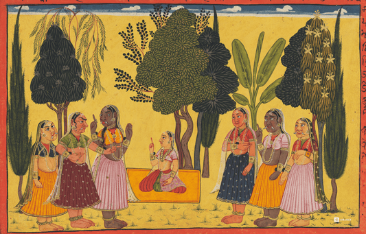Sita Amidst the Demonesses - Ashoka Vatika (Shangri Ramayana, Style III)