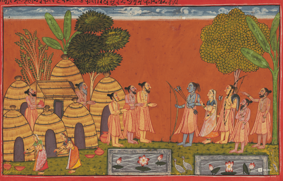Rama’s Arrival at Sarabhanga’s Hermitage – From the Shangri Ramayana Series (Style III)