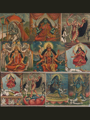 Dasa Mahavidya - The Complete Collection of Ten Wisdom Goddesses (Set of 5 Posters, 18 × 24 in)