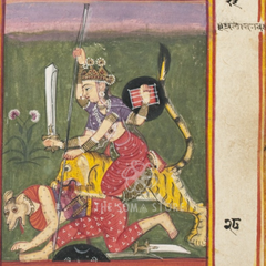 The Slaying of Dhumralochana – Legend of Durga (14×14 Poster)