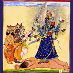 Bhadrakali Worshipped by the Gods – Tantric Devi Series (14×14 Poster)