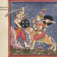 Durga's Duel – The Boar-Faced Demon (14×14 Poster)