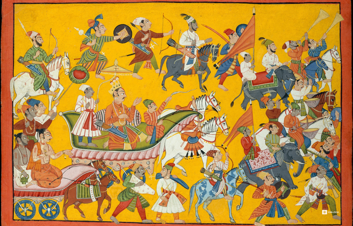 King Dasharatha’s Wedding Procession – Shangri Ramayana (16×24 Poster)