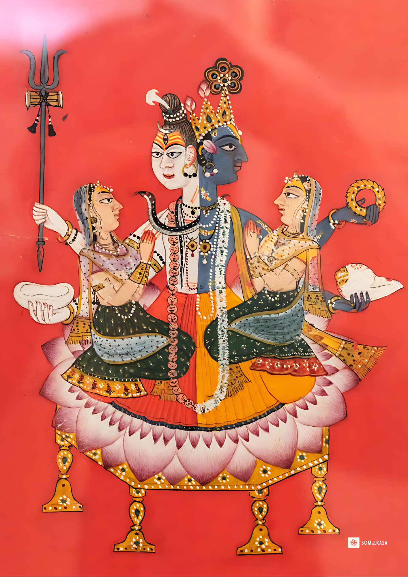 Harihara – The Cosmic Union of Vishnu and Shiva (A3 Poster)