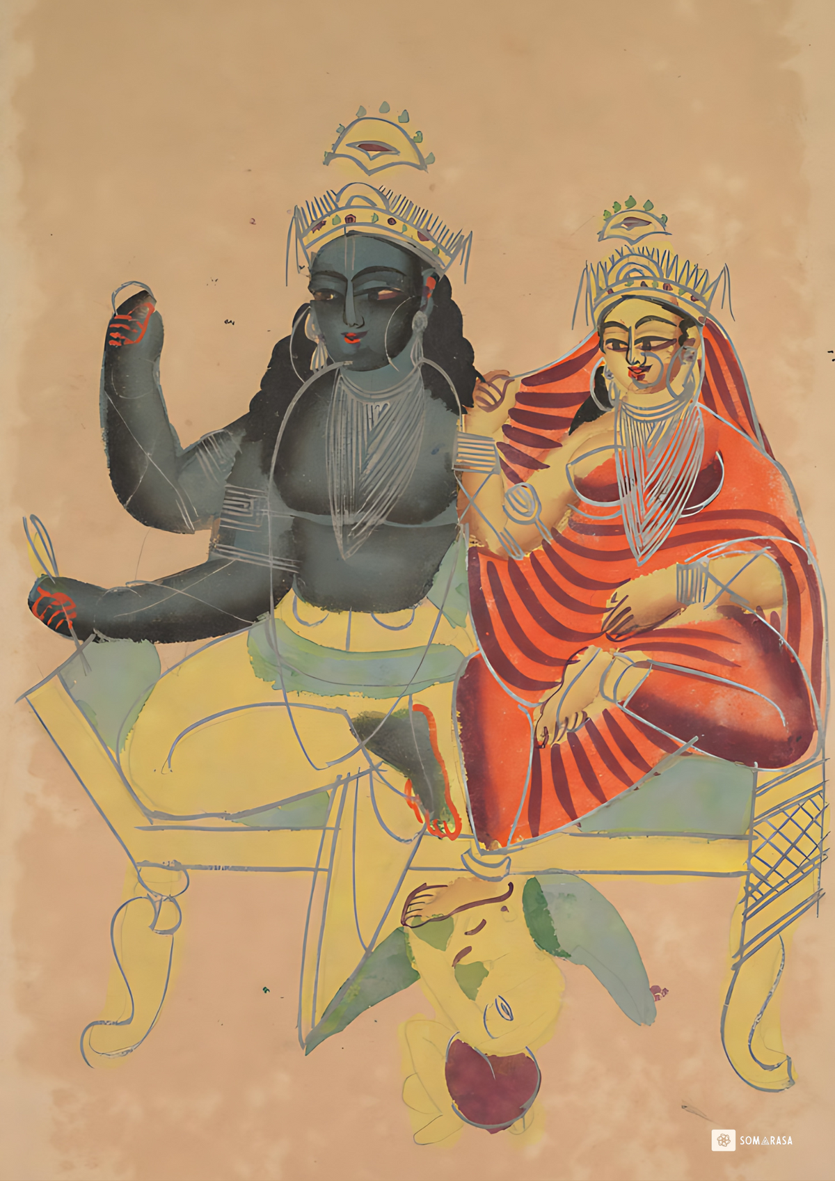 Vishnu and Lakshmi – Divine Union (A3 Poster)