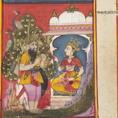 The Himalayan Meeting – The Goddess in the Peacock Grove (14×14 Poster)