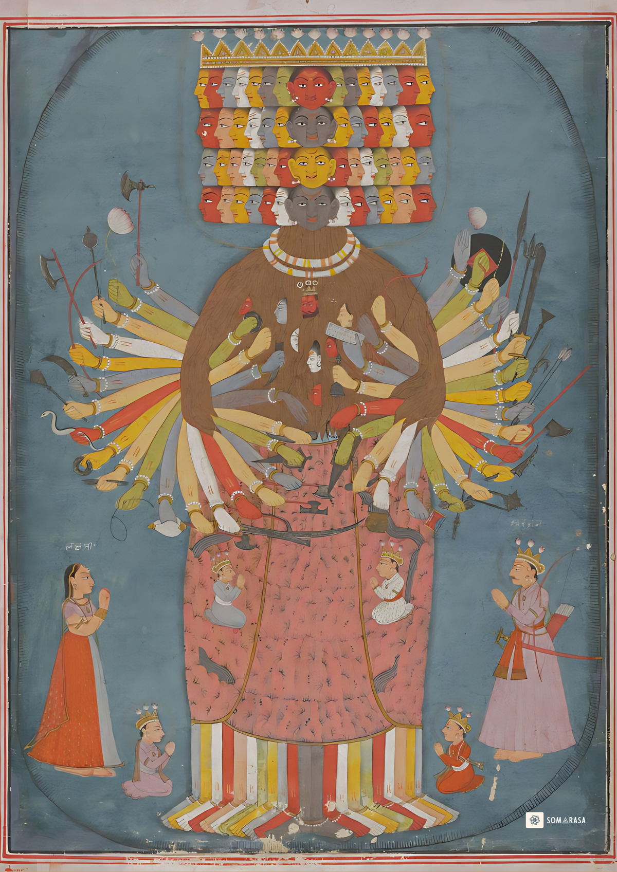 Vishva Rupa The Cosmic Form of Krishna A3 Poster | Rare Vishvarupa Art Print | 18th ...