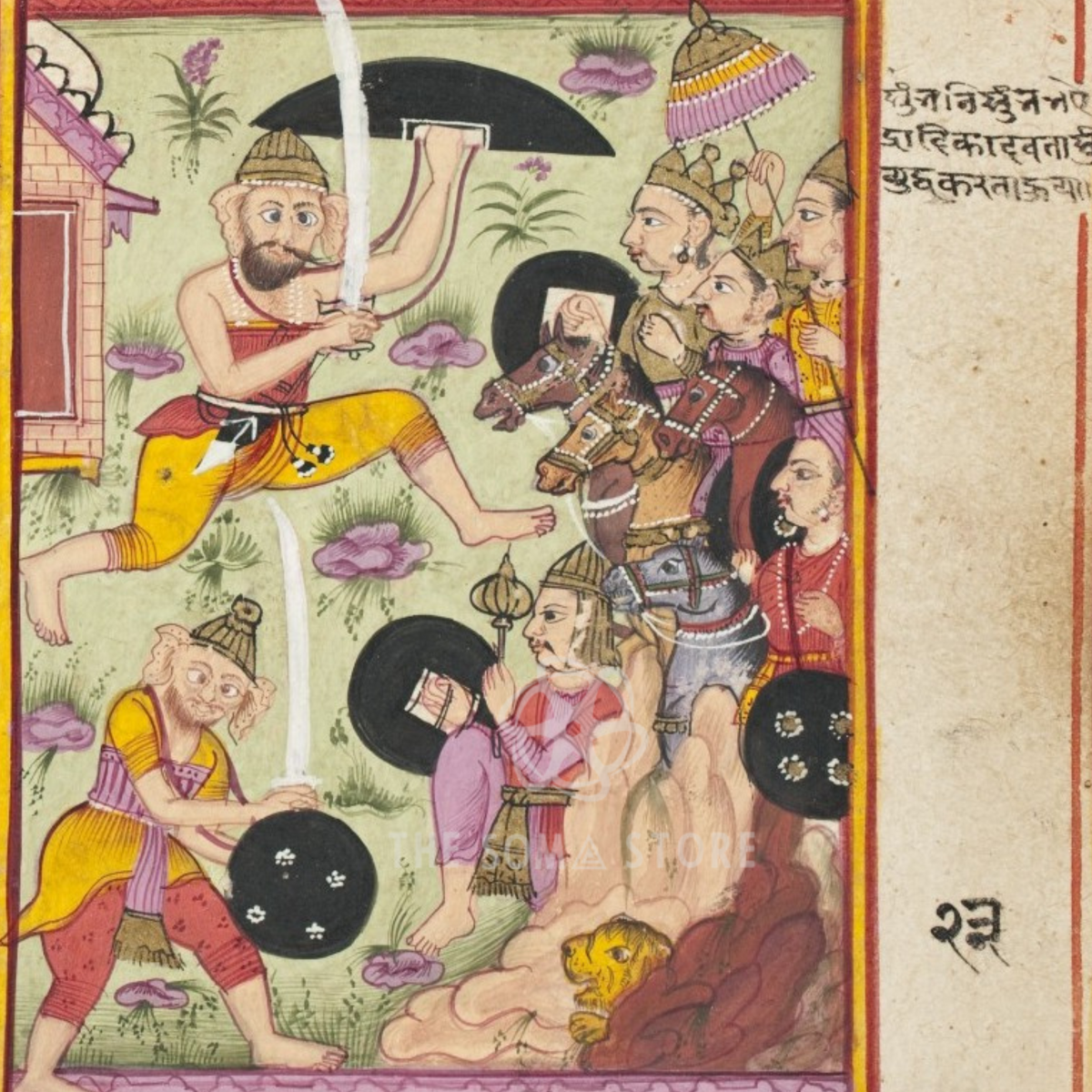 The Assault of Shumbha & Nishumbha – War of the Gods (14×14 Poster)