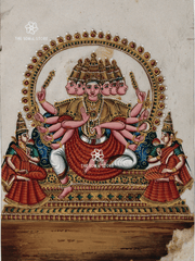 Kartikeya (Murugan) with Valli & Devasena - 18 × 24 in Poster