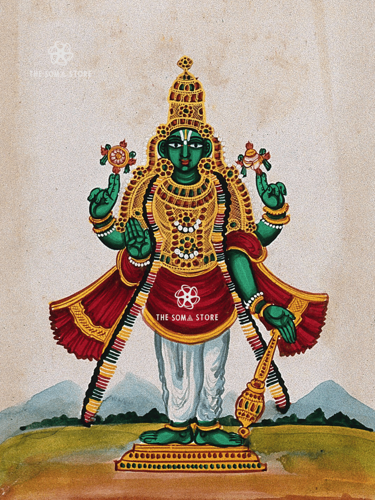 Śrī Viṣṇu - The Preserver of Cosmic Order (Abhaya Mudrā)