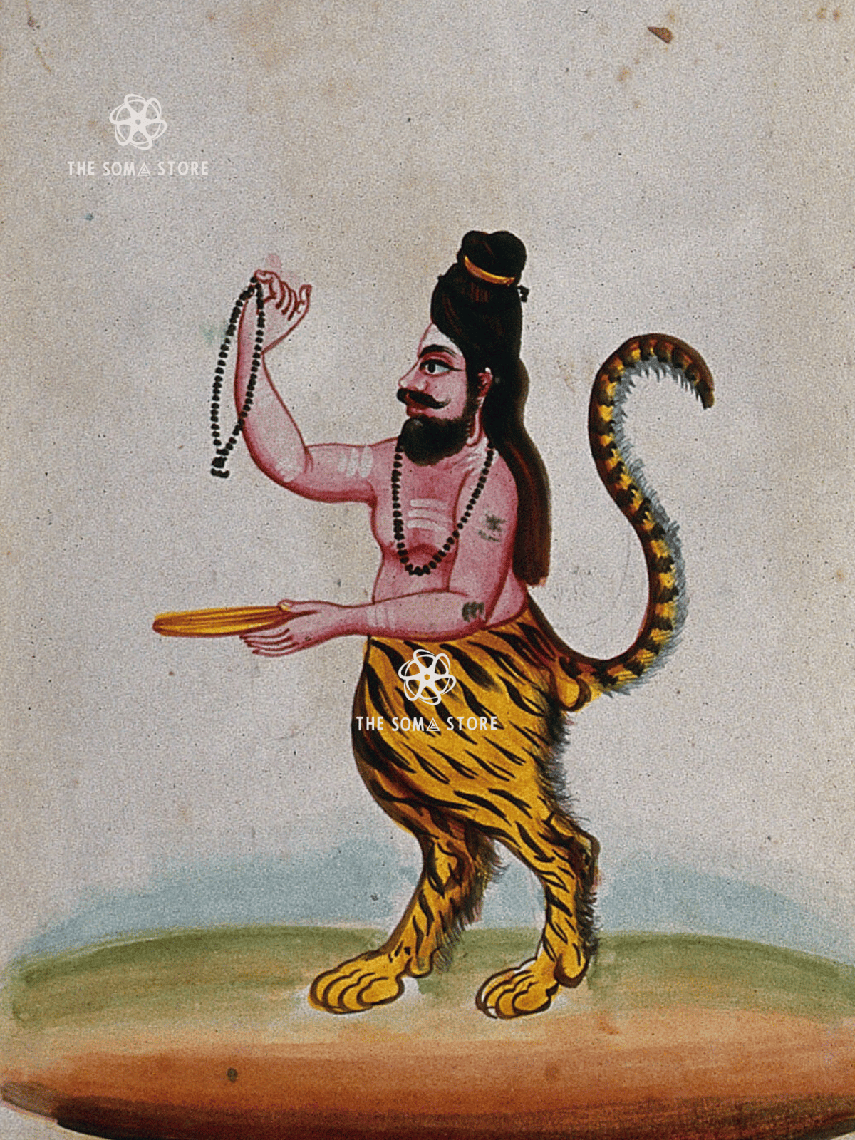 Vyāghrapāda - The Tiger-Footed Sage of Śiva (18 × 24 in Poster)