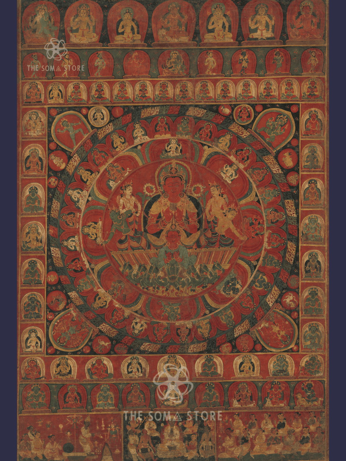 Mandala of the Sun God Surya (18 × 24 in Poster)