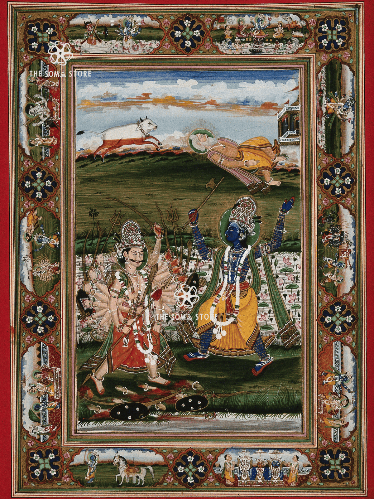 Paraśurāma - The Brahmin Warrior and the Fall of Kartavīrya Arjuna (18×24″ Poster)