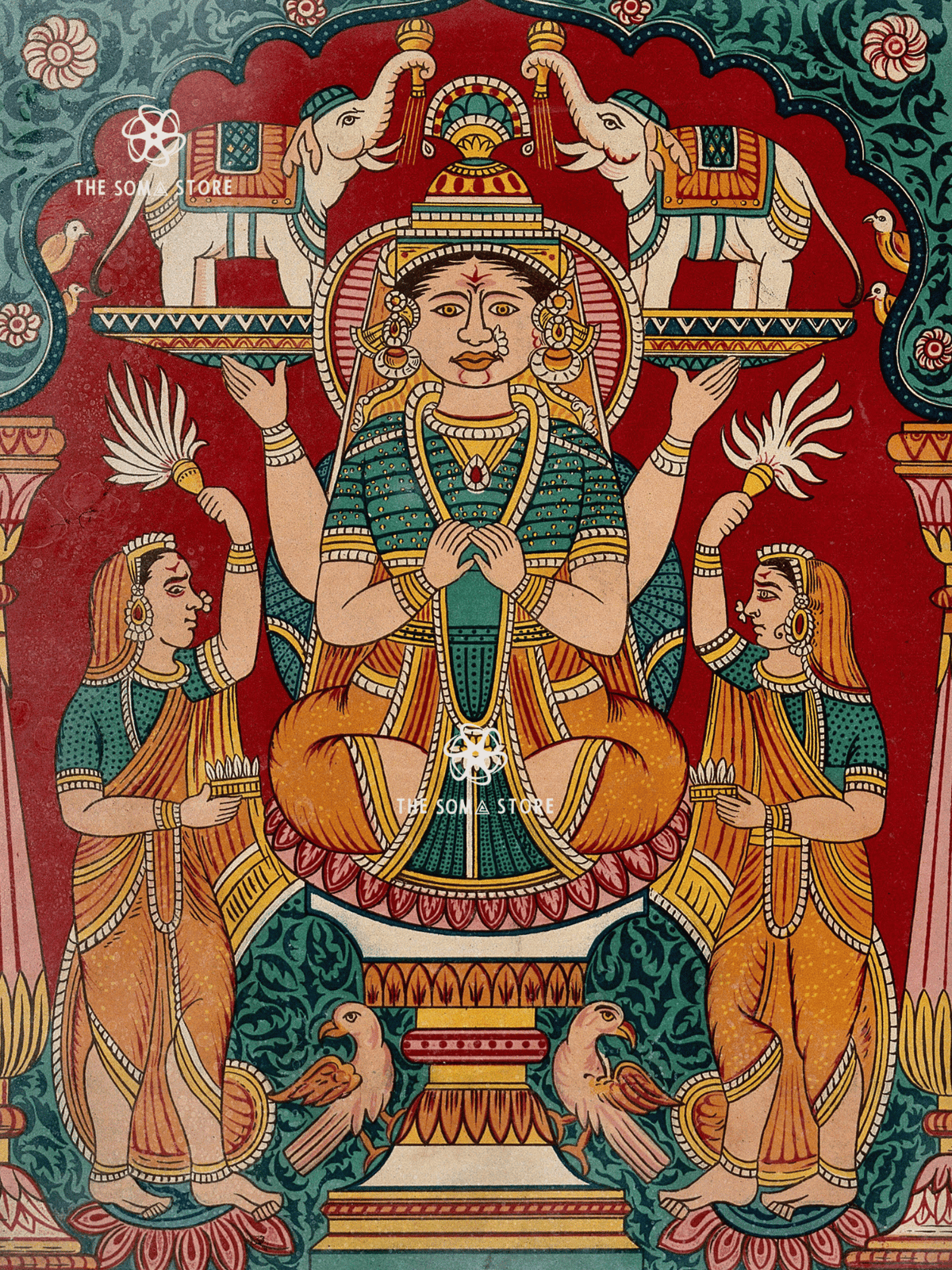 Gaja Lakṣmī - Abundance Bestowed by the Cosmos (18×24″ Poster)