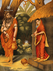 Sītāharaṇa- The Abduction of Sītā by Disguised Rāvaṇa (18×24″ Poster)