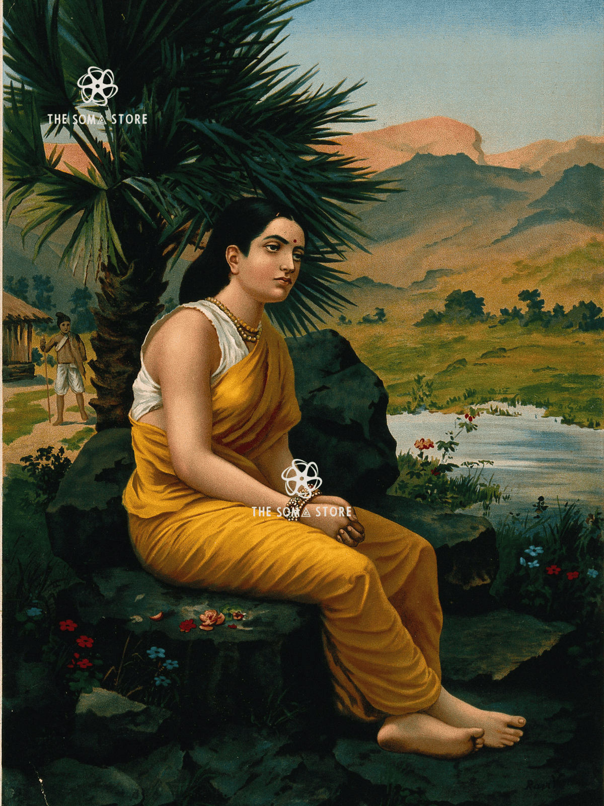 Sītā in Vānavāsa - The Quiet Strength of Exile (18×24″ Poster)