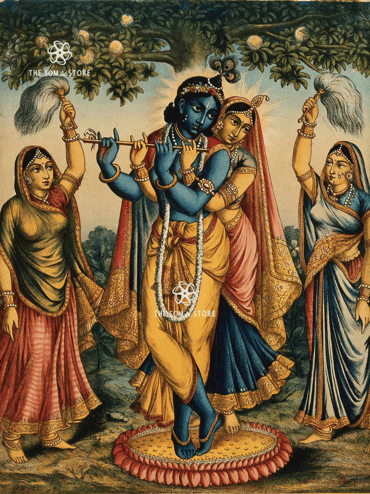 Yugalrūpa (The Unified Form of Rādhā–Kṛṣṇa) - 18×24″ Poster