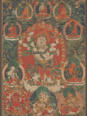 White Mahakala - Shadbuja Sita Mahakala (18 × 24 in Poster)