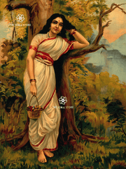 Ahalya Leaning on a Tree - Stillness, Remorse, and Redemption (18×24″ Poster)