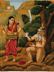 A Huntress Coming Across Shiva as a Yogi - Chromolithograph (18×24″ Poster)