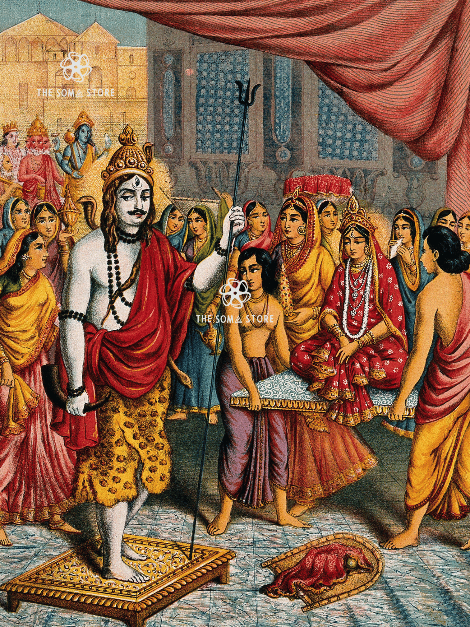 Shiva Awaiting Parvati - 18×24″ Museum Poster of Shiva's Marriage