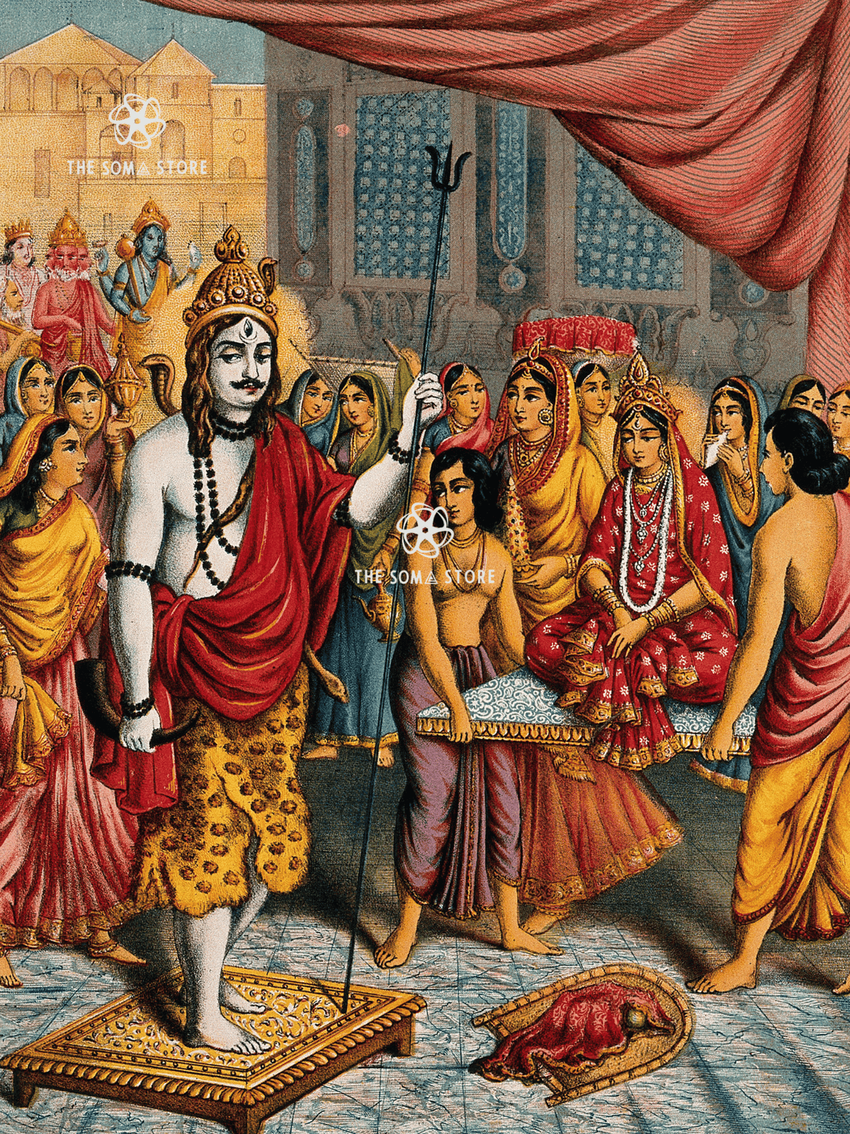 Shiva Awaiting Parvati - 18×24″ Museum Poster of Shiva's Marriage