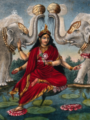 Gaja Lakshmi - Goddess of Abundance & Royal Grace (18×24″ Poster)