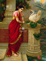 Damayanti and the Swan - Messenger of Love - Raja Ravi Varma Poster (18×24″)