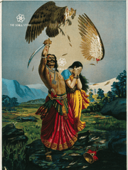Jatāyu’s Sacrifice - Rāvaṇa Slays the Noble Vulture (18 × 24 in Poster)